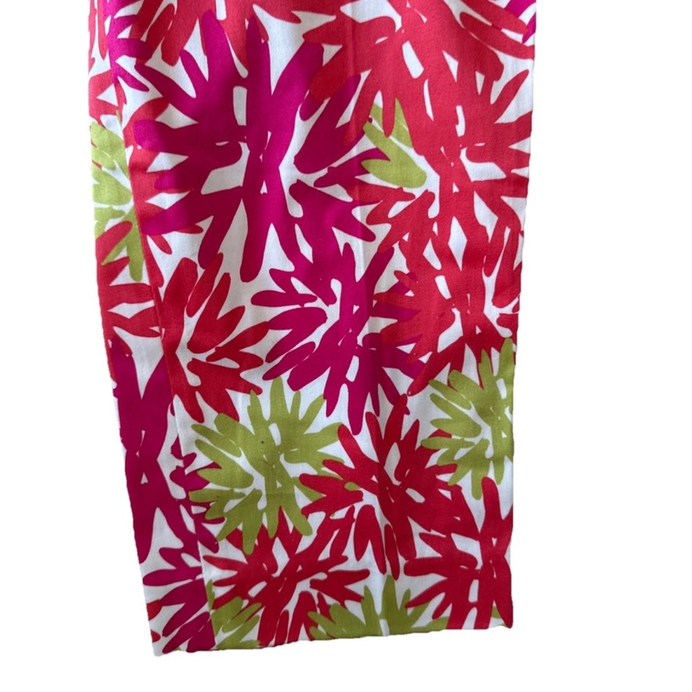 Pappagallo Hot Pink & Lime Floral Ankle Jeans pink (sand and melon) 10 nwt - Picture 14 of 16